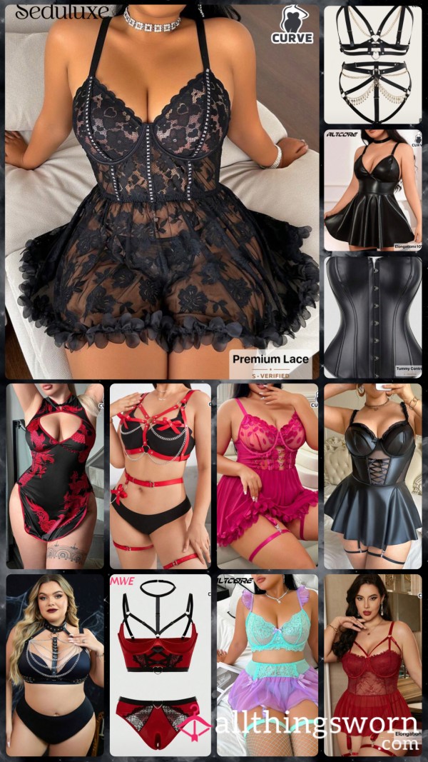 Lingerie Fashion Shoot- 5 Pics Per Set, Total Of 60 Pictures