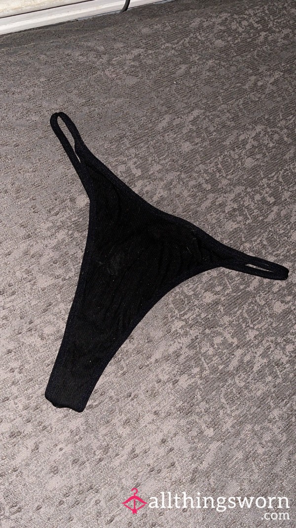 Linty Black Thong(sold)