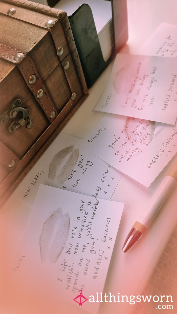 💋✨ Lip-Stained Notes From Goddess Caramel – Hand-Written, Heart-Racing, Wallet-Draining ✨💋✒️💋