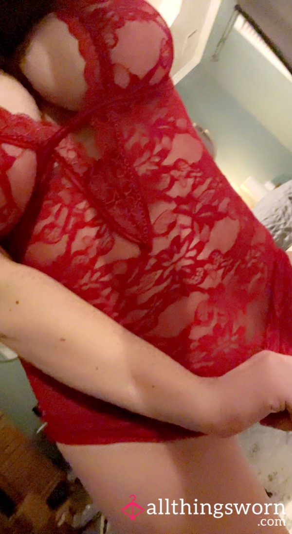 Lace Red Set Worn Just Yesterday