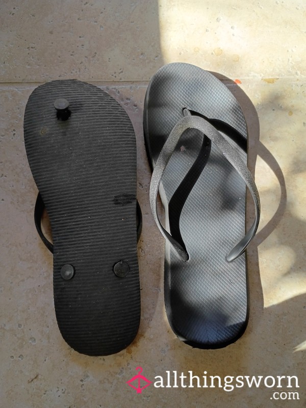 Little Black Flip Flops