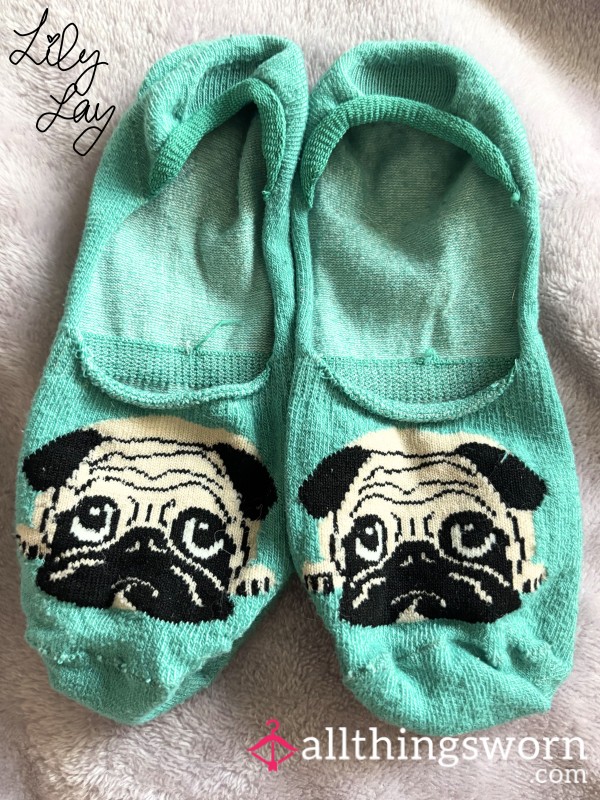 Little Blue Pug Socks