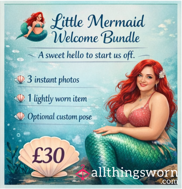 🧜‍♀️ Little Mermaid Welcome Bundle | Sweet Intro & Worn Item