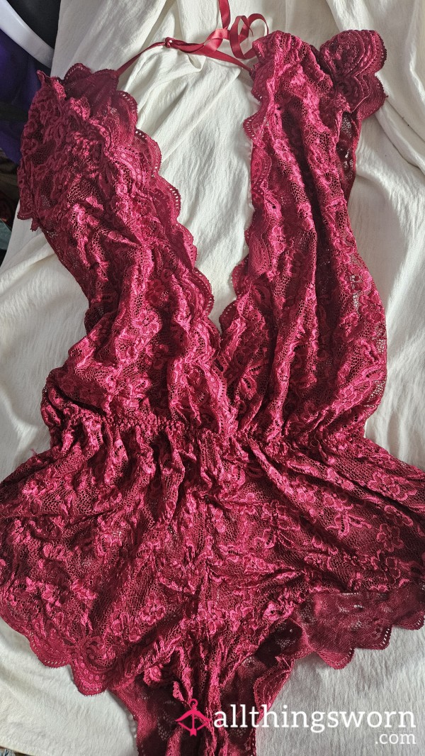Little Red S**y Lingerie Playsuit