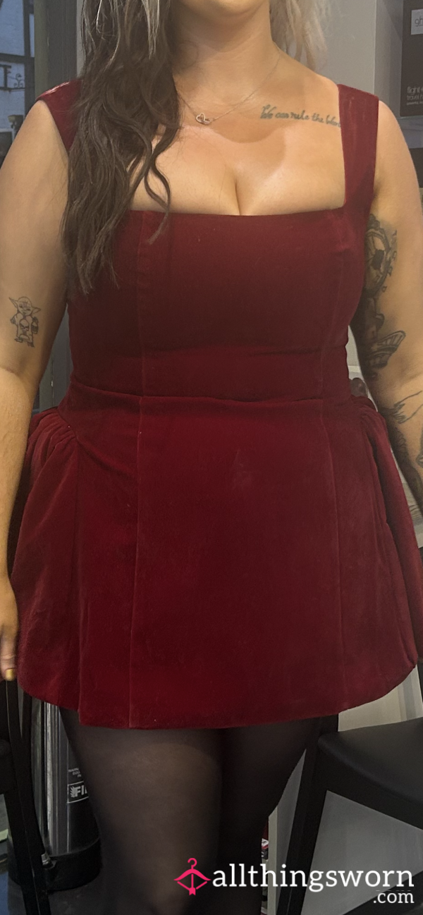 Little Red Velvet Dress