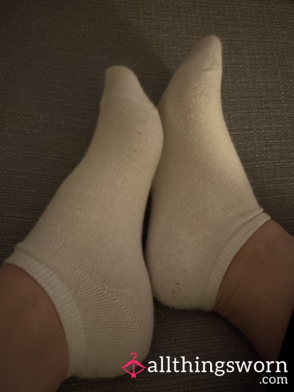 Little White Socks Worn All Day At Work