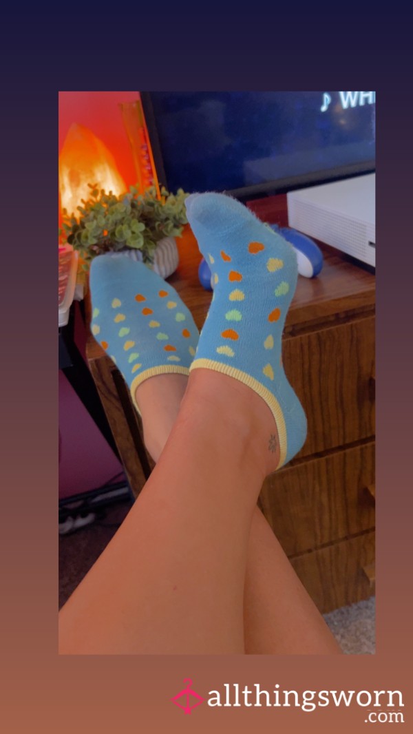 Little Worn Ankle Socks 🧦 😷 👣 💚🩵🧡💛