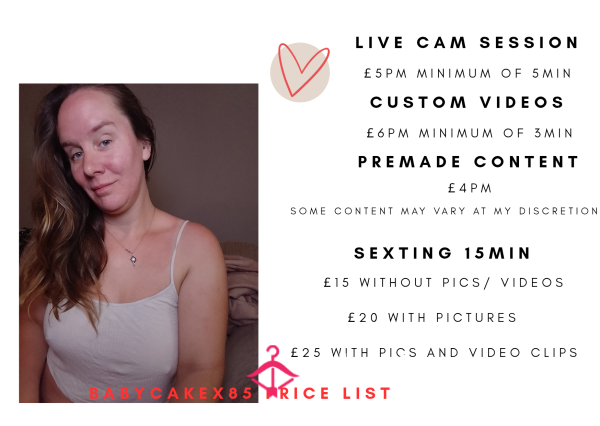 Live Cam Sessions, S**ting And Custom Content Prices