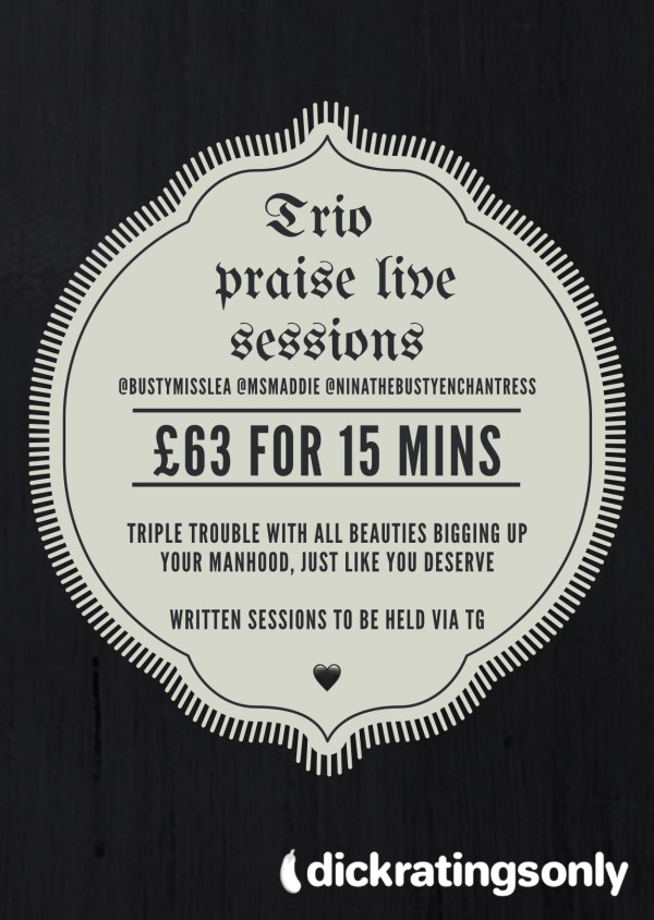 Live Trio Praise Rating With @BustyMissLea And @NinaTheBustyEnchantress