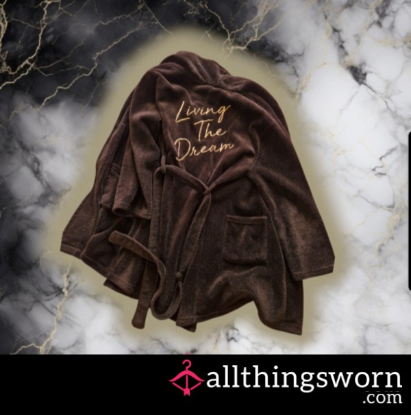 'Living The Dream' Black Dressing Gown/Robe 🖤🖤🖤