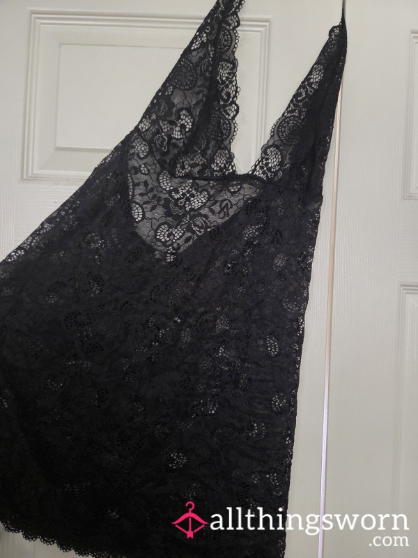 Worn Black Lingerie And Panties