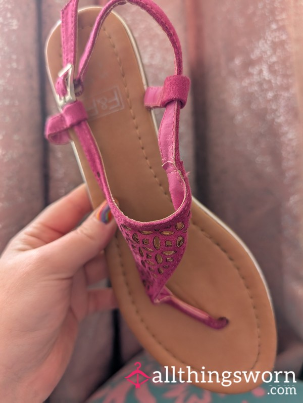 Lonely Little Pink Sandal – Well-Worn, Well-Loved, And Totally Abandoned