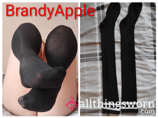 Long Black Knee Socks