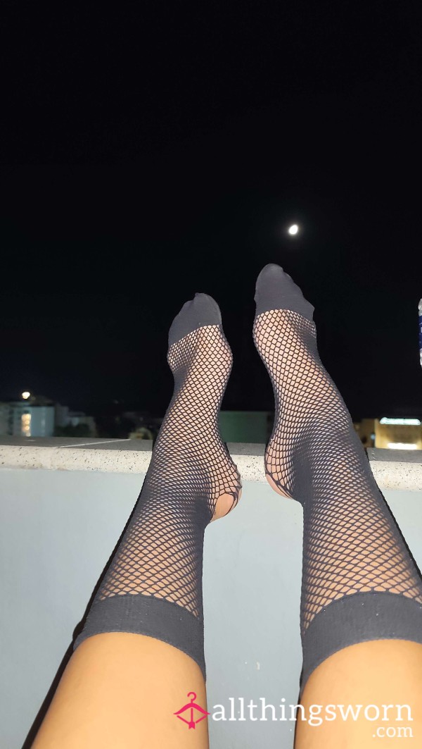 Long Black S**y Net Socks