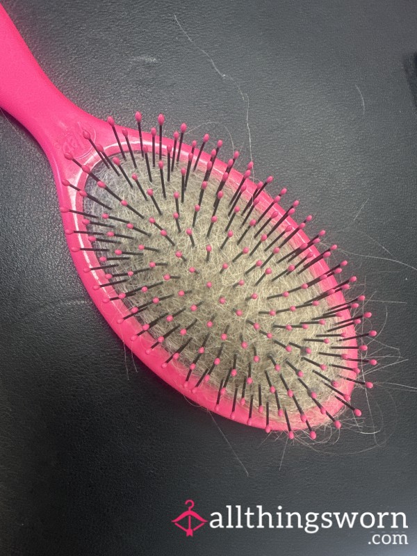 Long Blonde Hair From My Pink Hairbrush