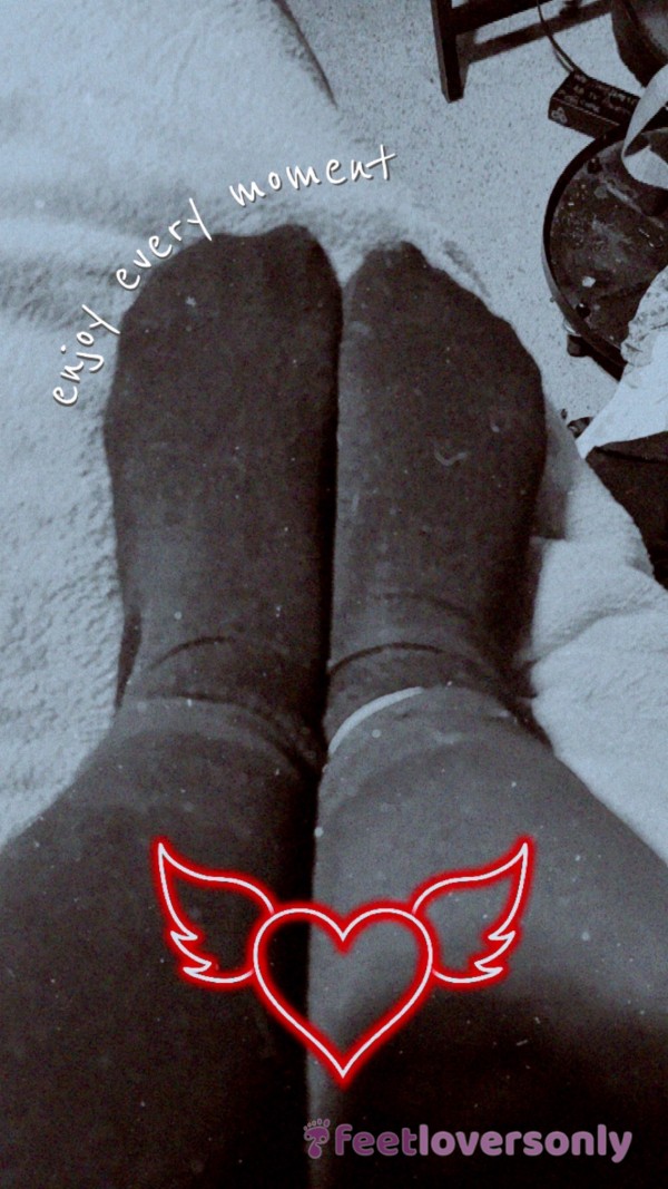 Long Day In My Comfy Lil Black Socks