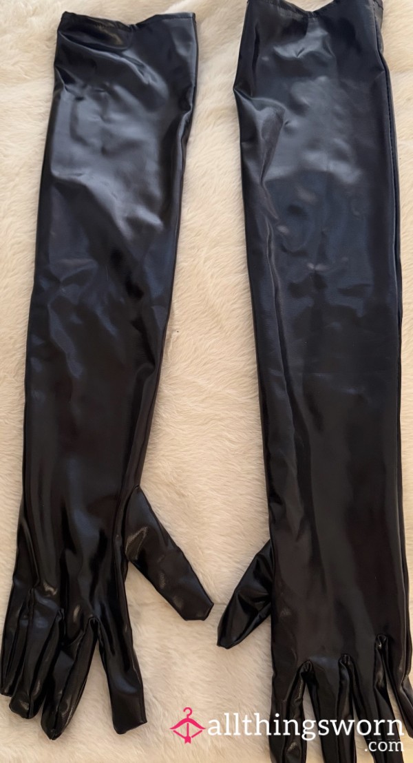 Long Leather Gloves 😈🖤
