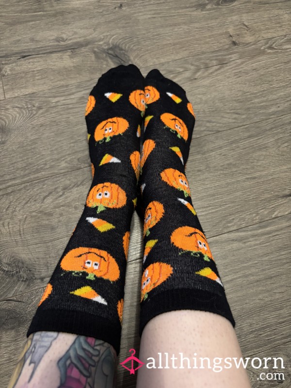 Long Pumpkin Socks