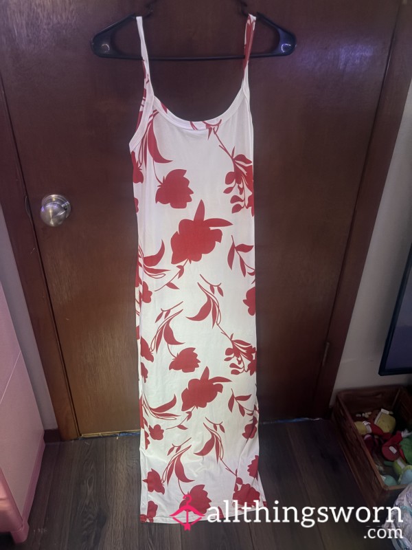 Long Red/White Dress