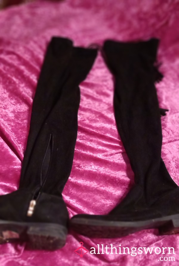 Long Soft Over The Knee Black Boots