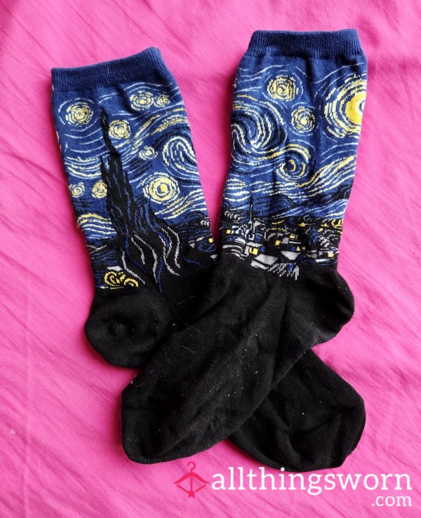 Long Starry Night Socks