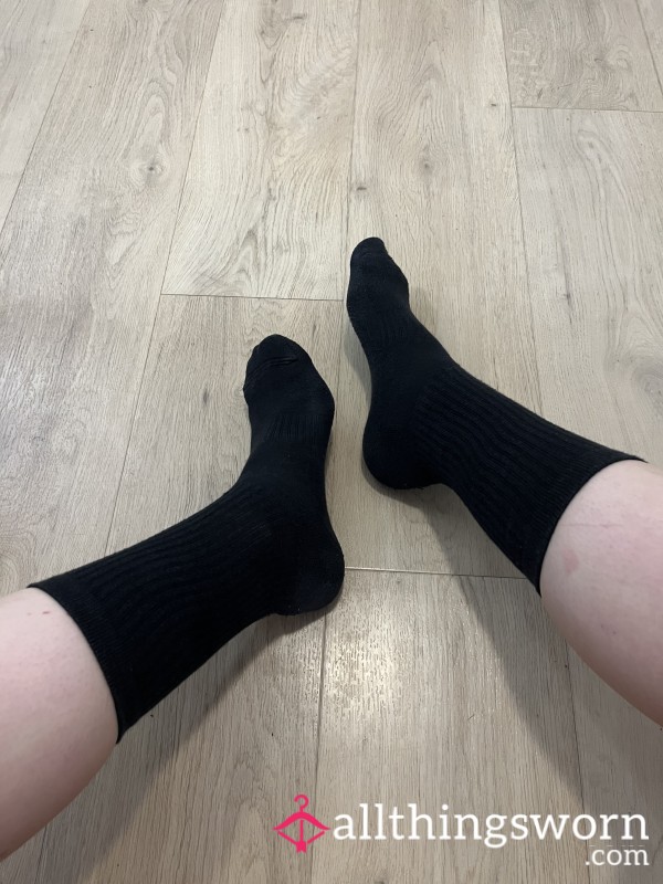 Long Thick Black Socks