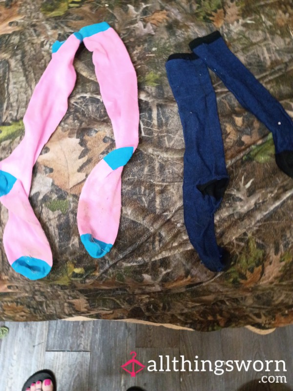 Long Torn Crusty Socks