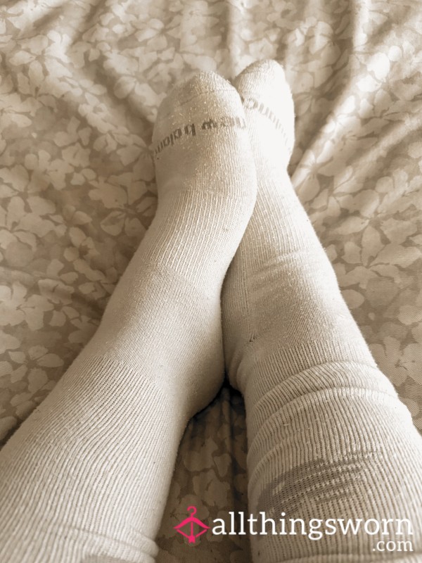 Dirty White New Balance Socks