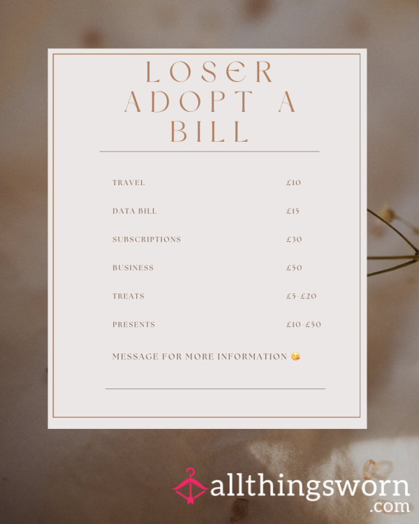 Loser Adopt A Bill 🧾