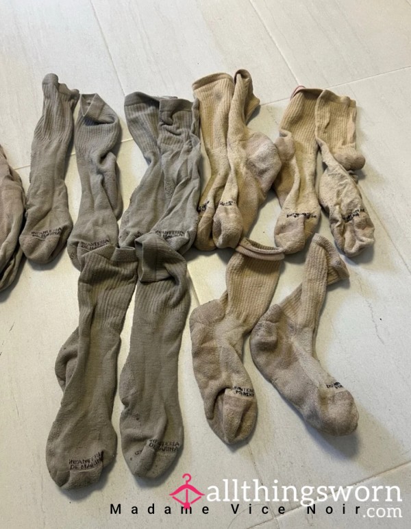 Lot 7 Pairs Of Socks (used By Alfa)Infantry Navy (genuine And Used) ⚓
