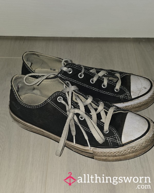 Louise's Trashed Black Low Top Converse — Worn To Ruin By Your Goddess ✨