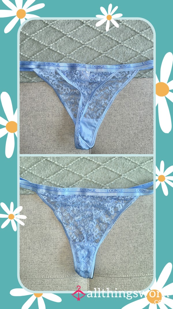 Lounge - Baby Blue S**y Lace Thong 🩵