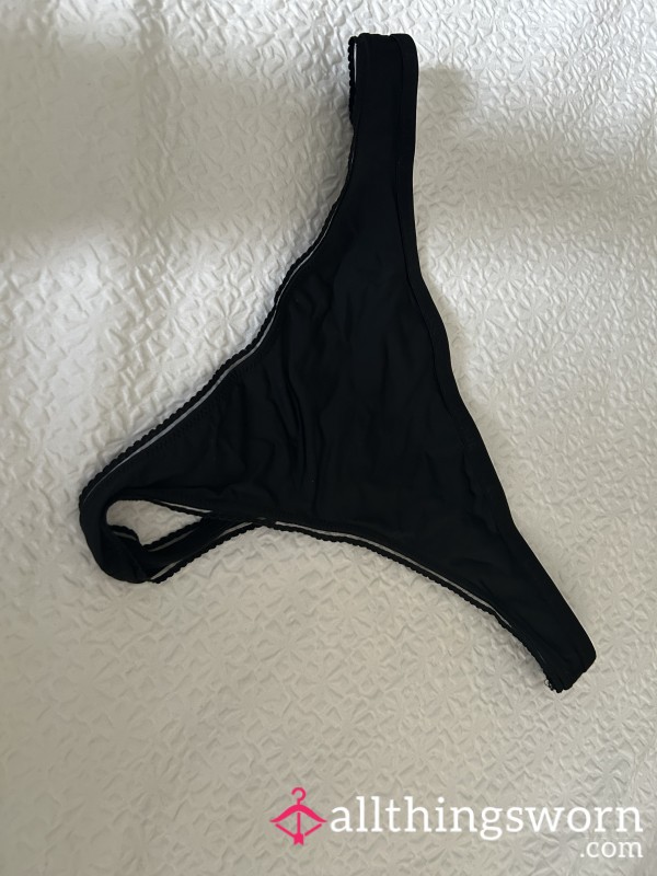 Lounge Black Swimwear Material Thong🖤