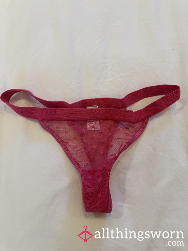 Lounge Pink Love Heart Thong