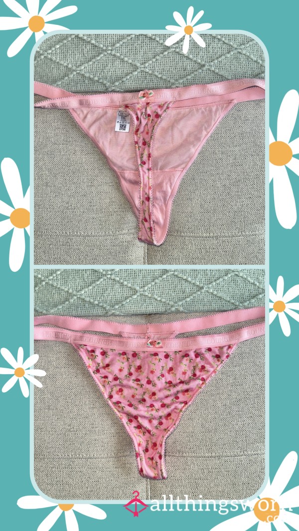 Lounge - Ribbed Romantic Rose Thong 🌹