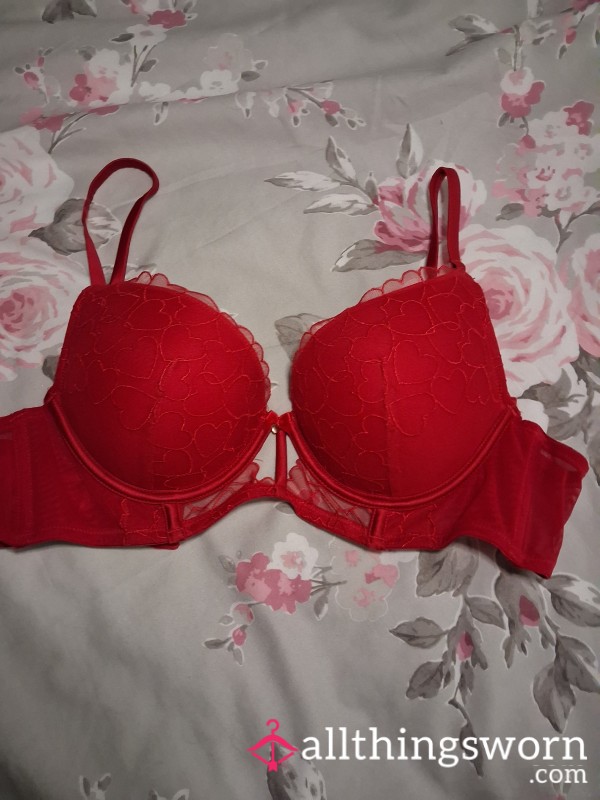 Love Heart Red Bra