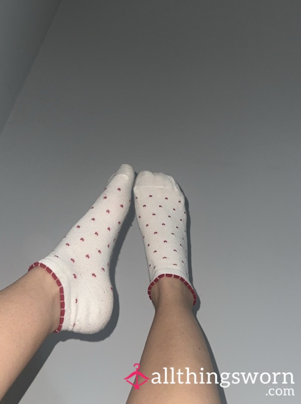 Love Heart Spotted Ankle Socks❣️
