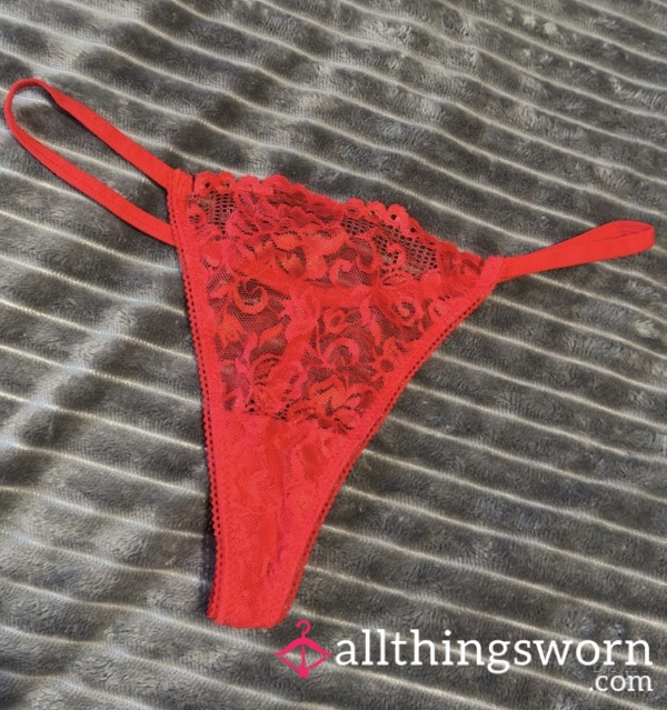 Love Honey Laced Red Thong 😉♥️