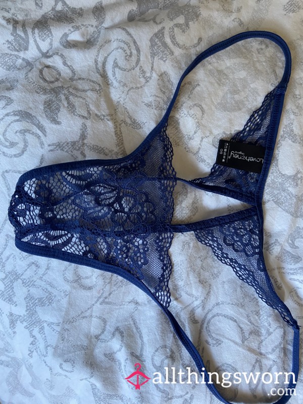 Love Honey, Dirty Navy Thong Size Small, Smell My A** On These