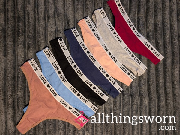 LOVE Waistband Cotton Thongs – Worn Fresh & Full Of Flirt! 💕