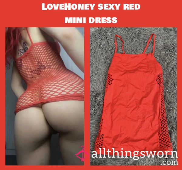 LoveHoney S**y Red Mini Dress❣️