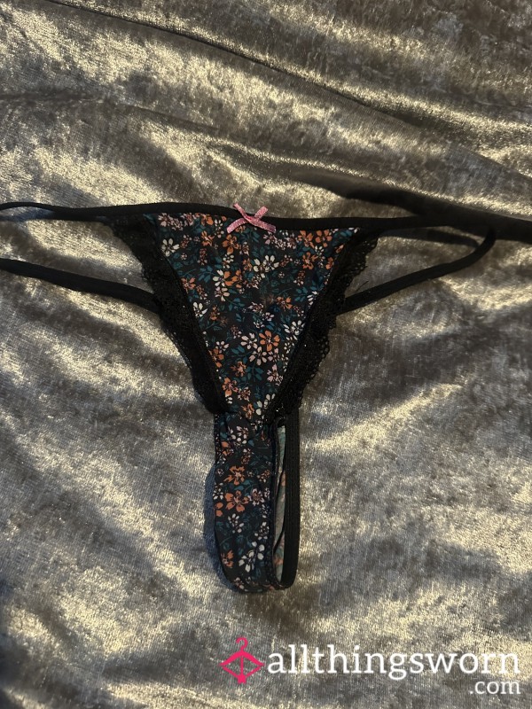 Lovely Silky Flowery Thong, How Long I Wear It You Decide 😈