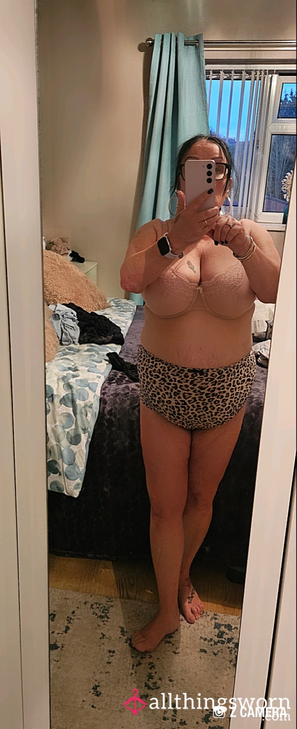 Lovely Silky Soft Loapard Print Full Panties 48hr Wear No Wipe If Preferred Will Be Vacuum Packed And Sealed So You Get Goddess Full Kitty Scent Price Includes Postage To Uk Only