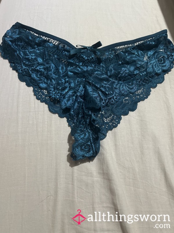 Lovely Turquoise Green Lace Panties