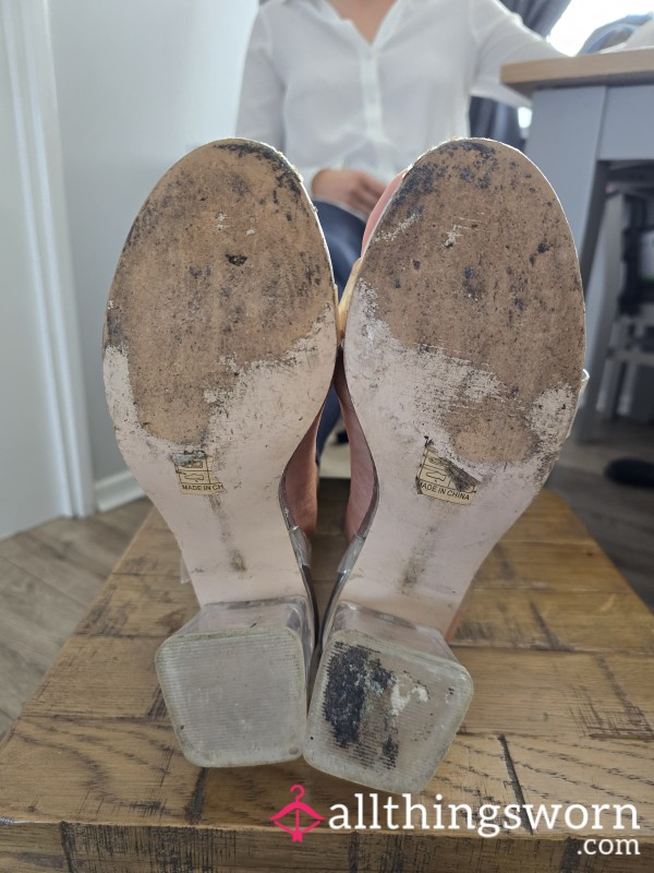 Low Heel Chewing Gum Crushed Heels