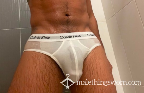 Low Rise Calviun Klein White Briefs
