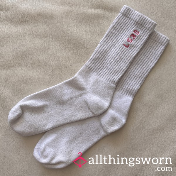 LSKD Pink Logo Full Crew Socks