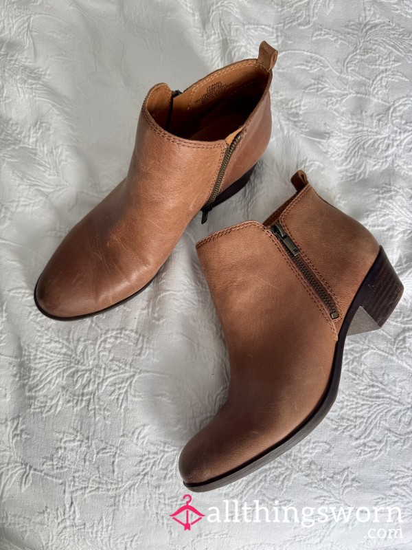 Lucky Brand Boots 🤎 Leather, Size 10