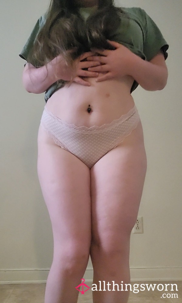 Lucky Brand Light Pink Thong With Lace Trim