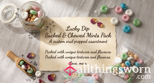 Lucky Dip Sucked & Chewed Mints Pack